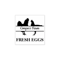 Fresh Eggs Your Name Chicken Hens Egg Stamp