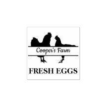 Your Farm Name Fresh Eggs Rubber Stamp