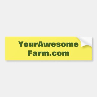Your Farm's Name / Url on Bumper Sticker