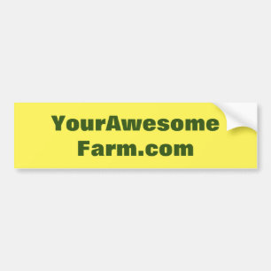 Your Farm's Name / Url on Bumper Sticker