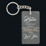 Your Fart Stinks - Funny Gift For Wife / Husband Keychain<br><div class="desc">Funny Photo Gift For Your Loved One.</div>