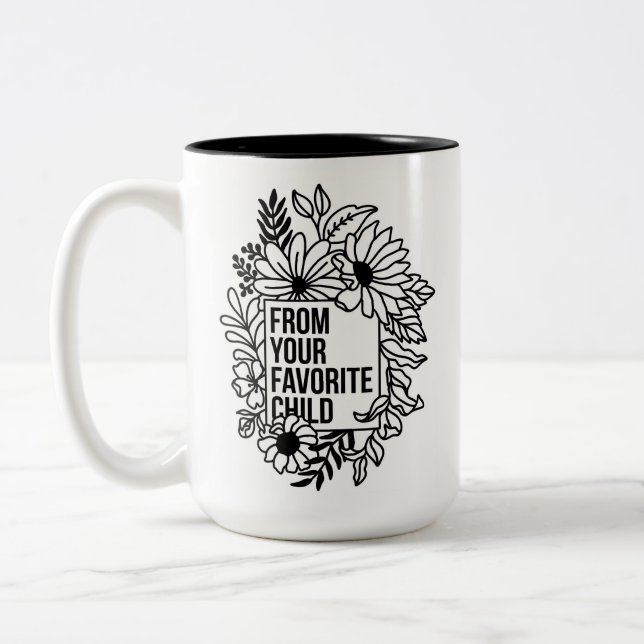 Your Favorite Child Customizable Two-Tone Coffee Mug (Left)