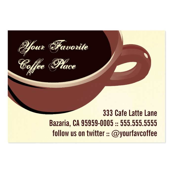 Your Favorite Coffee Drink Punch Card Business Card Templates
