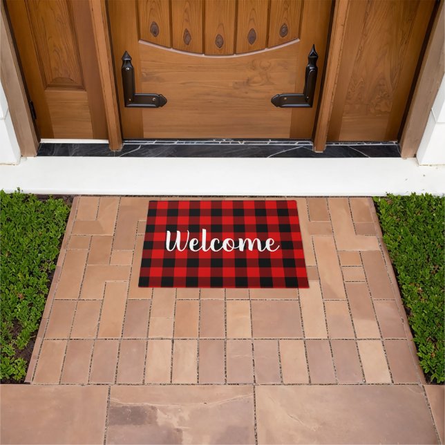 Your Favorite Color Buffalo Check Doormat (Outdoor)