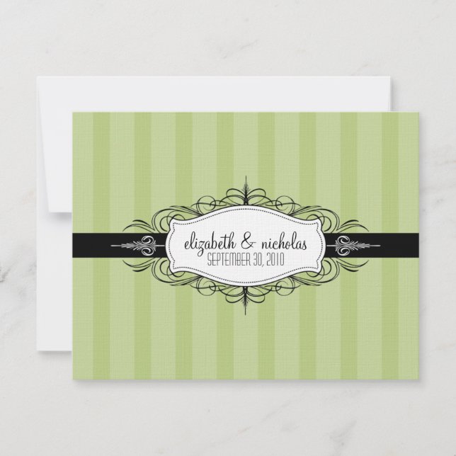 YOUR Favorite Color: Chic Deco Wedding Invitation (Front)