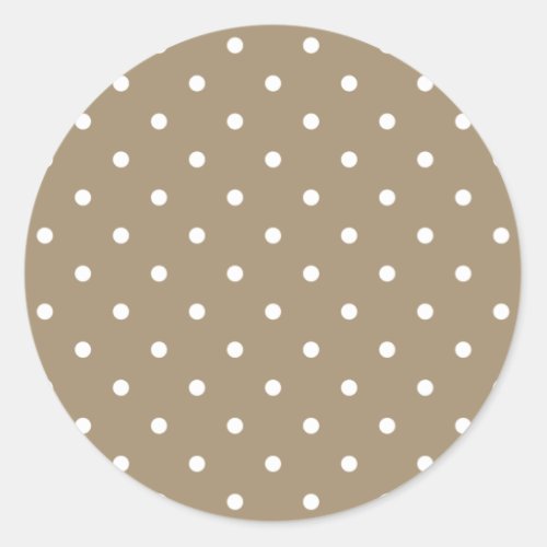 Your Favorite Color with Tiny White Polka Dots Classic Round Sticker