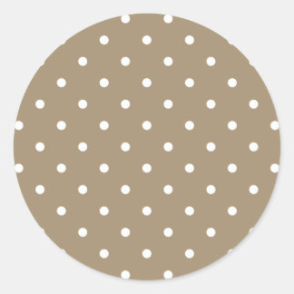 Your Favorite Color with Tiny White Polka Dots Classic Round Sticker