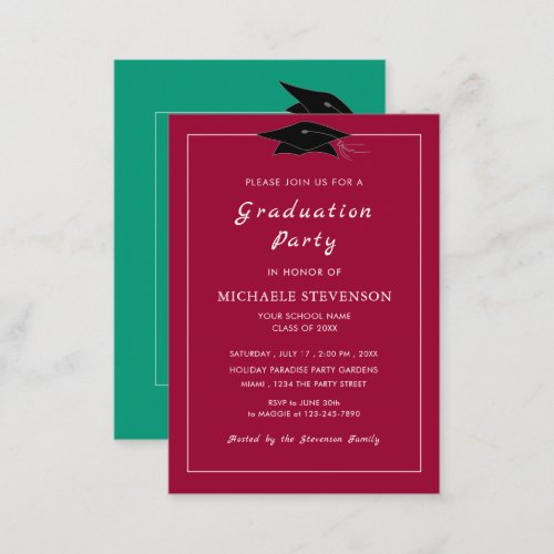 Your Favorite Colors  Font Graduation Invitation