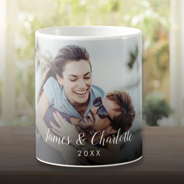 Your Favorite Couple Photo Script Name Coffee Mug (Your Favorite Couple Photo Script Name Coffee Mug)