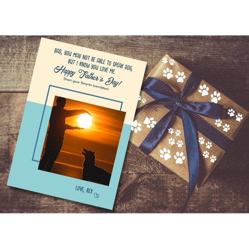 Your Favorite Dog Translator Happy Fathers Day Holiday Card