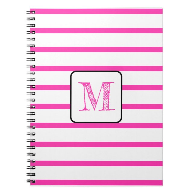 Your favorite letter in embroidered calligraphy notebook (Front)