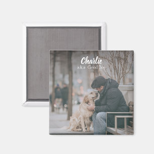 Your Favorite Pet Dog Photo and Text Magnet