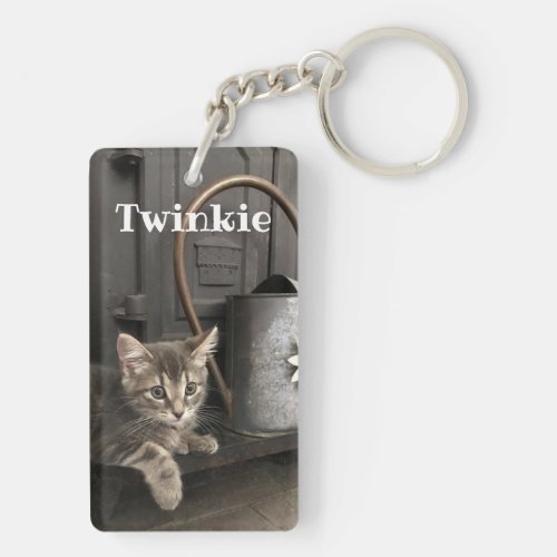 Your Favorite Pets Photo _  Two Photos Keychain