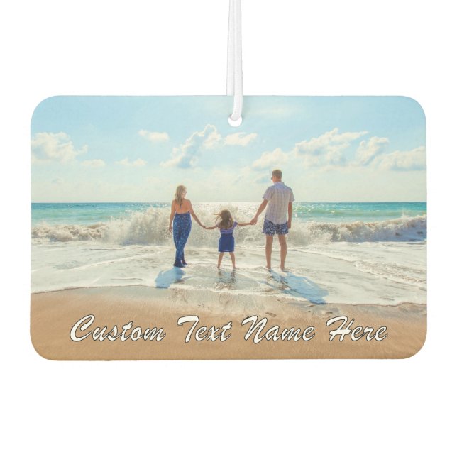 Your Favorite Photo Air Freshener with Custom Text (Front)