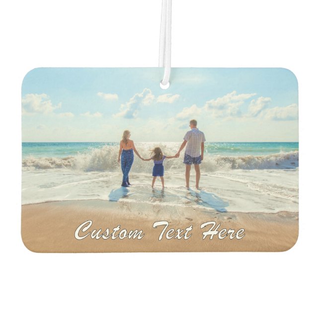 Your Favorite Photo Air Freshener with Custom Text (Back)