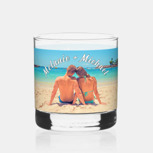 Your Favorite Photo and Custom Name Personalized Whiskey Glass