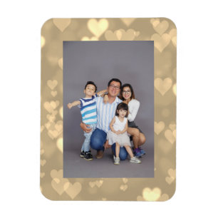 Your Favorite Photo Bokeh Hearts Frame Magnet