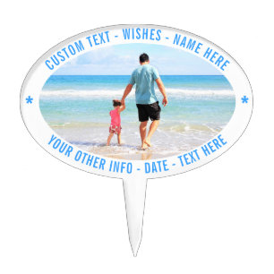 Your Favorite Photo Cake Topper with Cistom Text