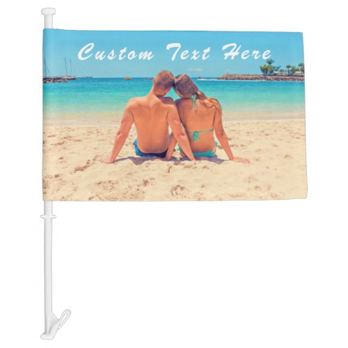 Your Favorite Photo Car Flag with Custom Text