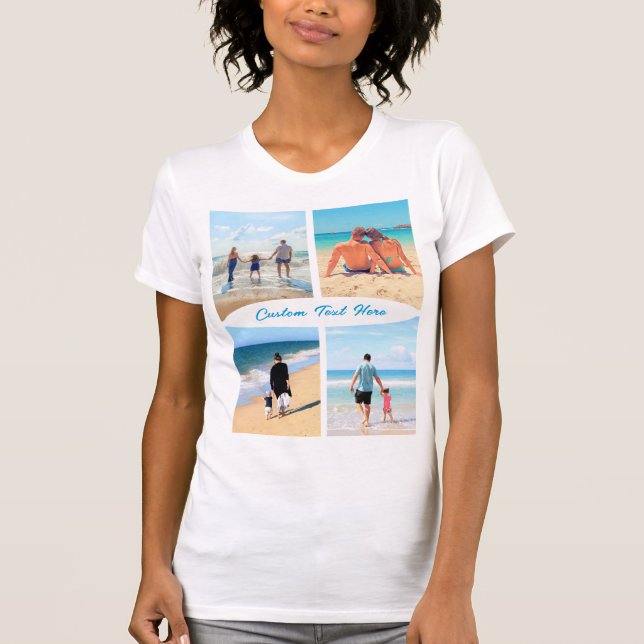 Your Favorite Photo Collage T-Shirt Custom Text (Front)