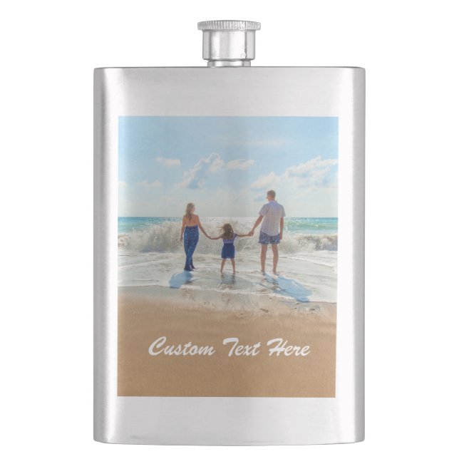 Your Favorite Photo Flask Gift with Custom Text (Front)