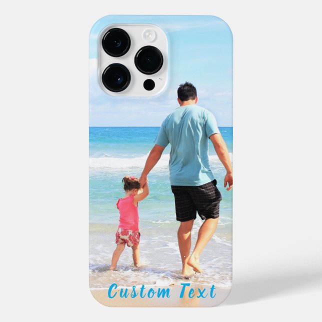 Your Favorite Photo iPhone Case with Text Name (Back)