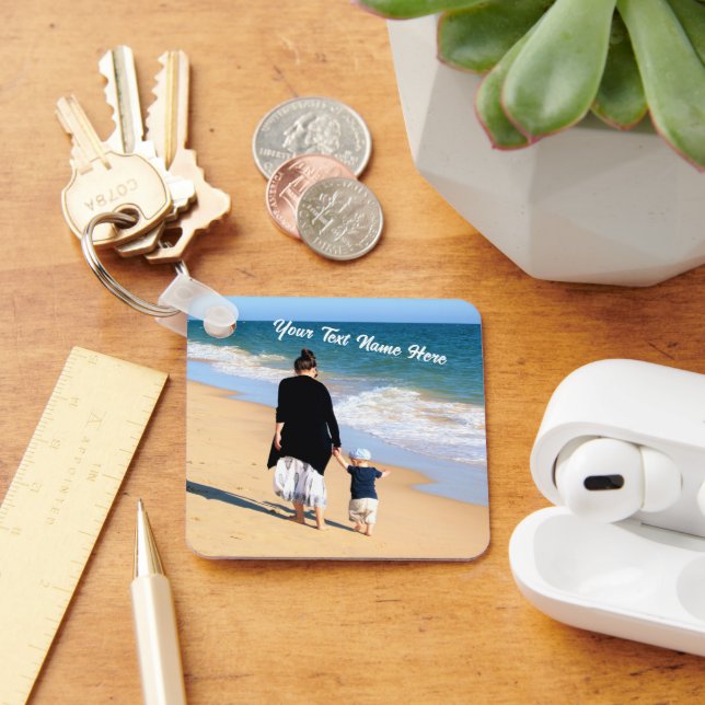 Your Favorite Photo Keychain Gift with Custom Text (Desk)
