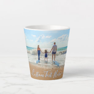 Your Favorite Photo Latte Mug with Custom Text