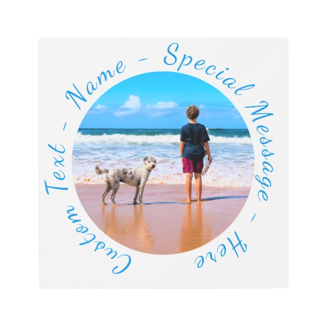Your Favorite Photo Metal Print with Custom Text (Front)