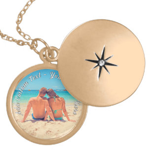 Your Favorite Photo Necklace Gift with Custom Text