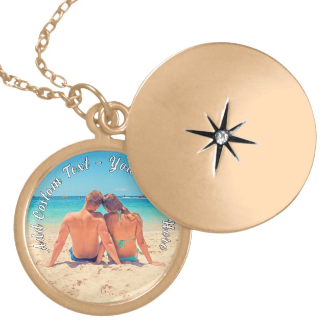 Your Favorite Photo Necklace Gift with Custom Text (Front)