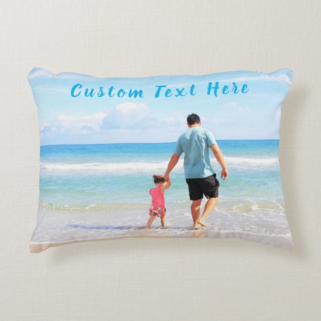 Your Favorite Photo Pillow with Custom Text (Front)
