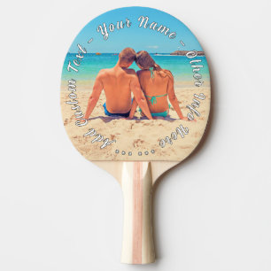 Your Favorite Photo Ping Pong Paddle Custom Text