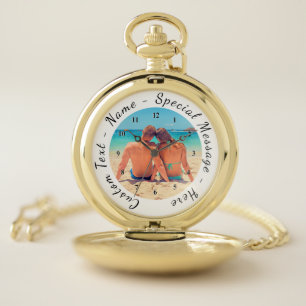 Your Favorite Photo Pocket Watch Gift Custom Text