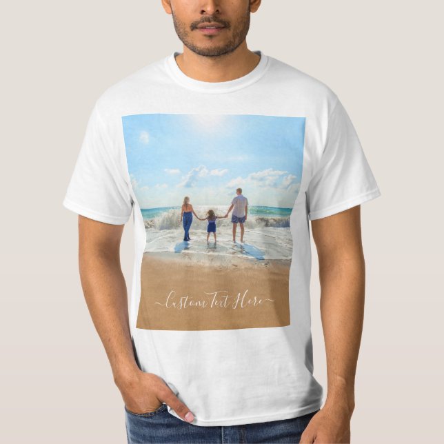 Your Favorite Photo T-Shirt with Custom Text (Front)
