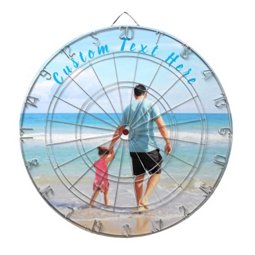 Your Favorite Photo Text Dart Board Gift with Text
