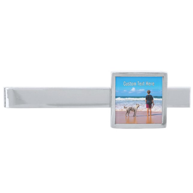 Your Favorite Photo Tie Bar Gift with Custom Text (Front)