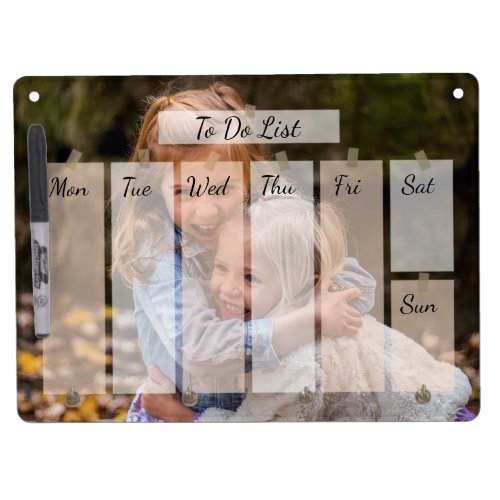 Your favorite photo Timetable personalized Dry Erase Board With Keychain Holder