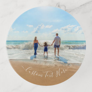 Your Favorite Photo Trinket Tray with Custom Text