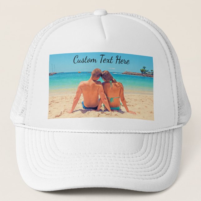 Your Favorite Photo Trucker Hat with Custom Text (Front)