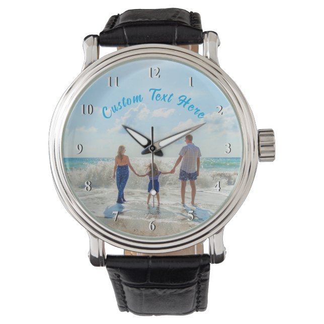 Your Favorite Photo Watch with Custom Text Name (Front)