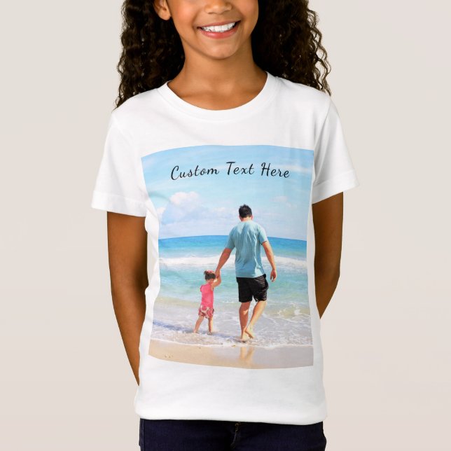 Your Favorite Photos T-Shirt Gift with Custom Text (Front)