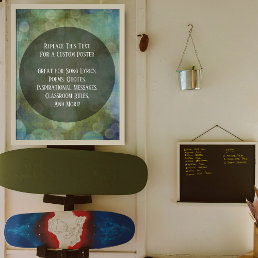 Your Favorite Quote Bright Gold Grunge Bubbles Poster