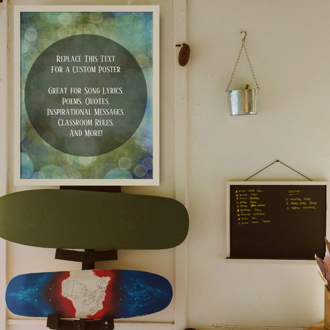 Your Favorite Quote Bright Gold Grunge Bubbles Poster (Creator Uploaded)