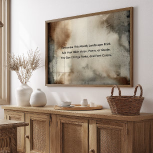 Your Favorite Quote or Saying Here Moody Wall Art