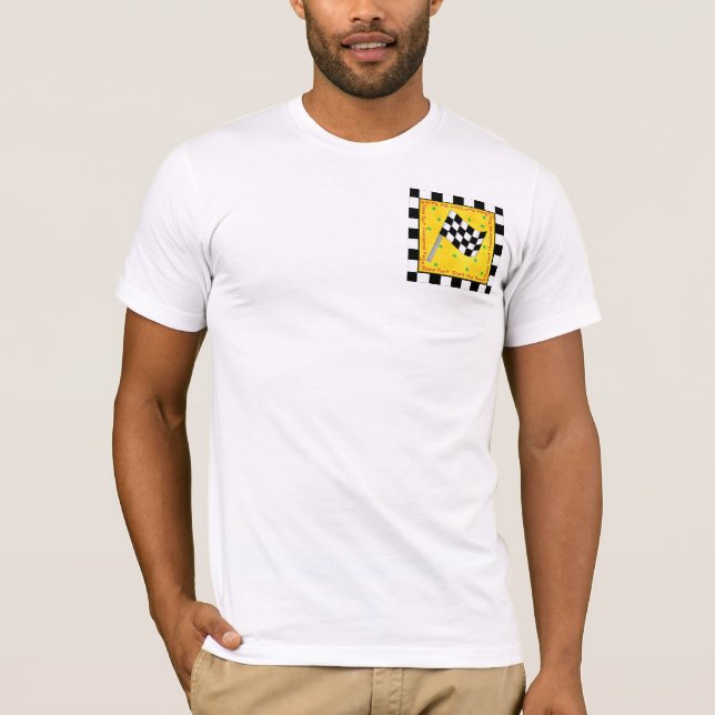 Your Favorite Race Team Checkered Flag Custom T-Shirt (Front)