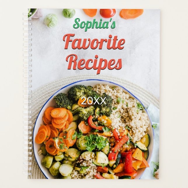 Your Favorite Recipes, DIY Name, Title & Year Planner (Front)