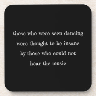 Your Favorite Saying Custom Quote Black Throw Pill Beverage Coaster