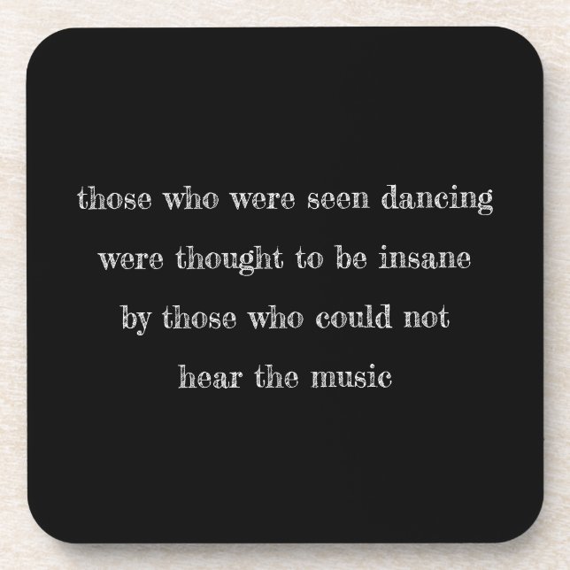 Your Favorite Saying Custom Quote Black Throw Pill Beverage Coaster (Front)