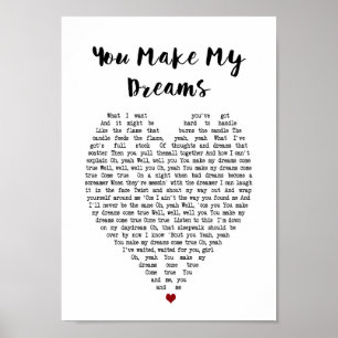 Your favorite song lyrics and music made into wall poster